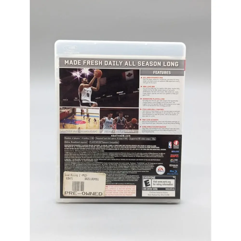PS3 PlayStation 3 NBA Live 08 & NBA Live 09 & Sports Champions Lot of 3 Tested